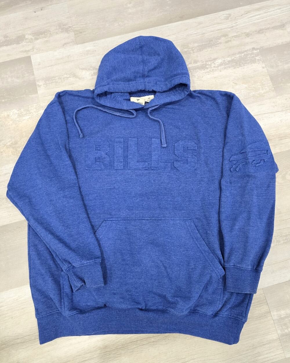 Fanatics Buffalo Bills Embossed Pullover Hoodie Men's 2XL Royal Blue Tonal NFL
